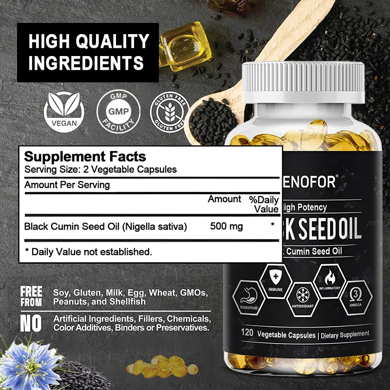 Cold-pressed Organic Black Cumin Seed Oil for the Immune System