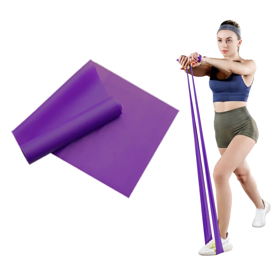 Long Training Stretch Bands Yoga Pilates Resistance Band