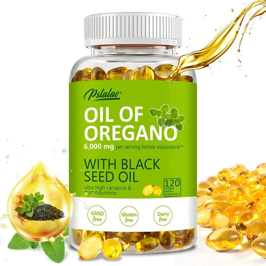 Oregano Oil Softgels 6000mg - Natural Antioxidant and Immune Support