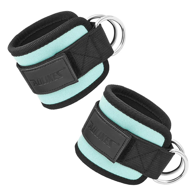 Cable Ankle Straps Double D-Ring Ankle Cuffs