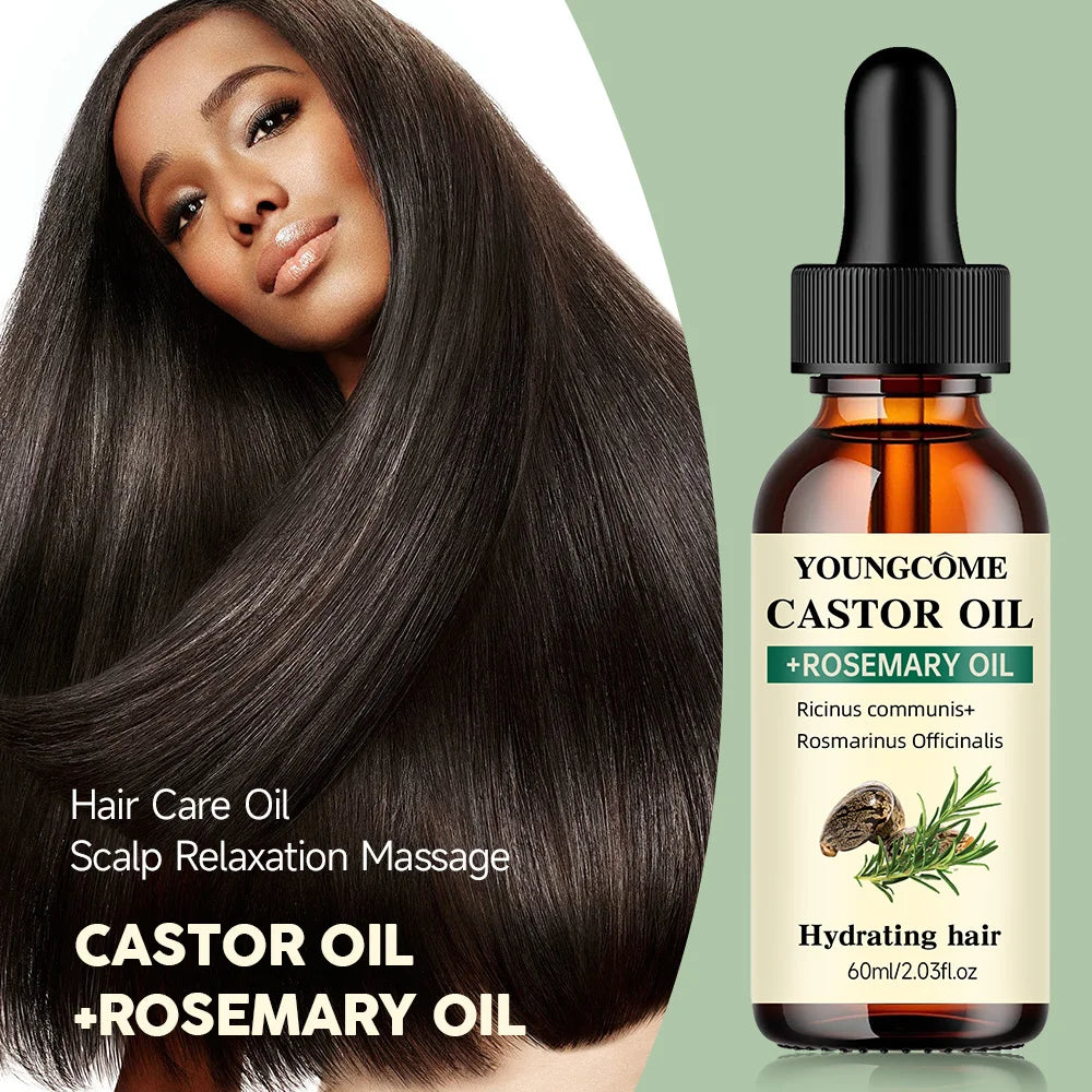 Mix Castor Oil and Rosemary Oil for Hair Growth