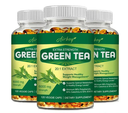 Green Tea Capsules - with 98% Polyphenols, 50% EGCG