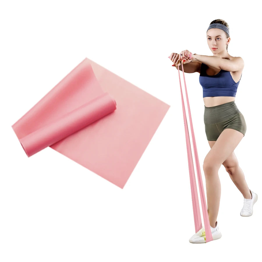 Long Training Stretch Bands Yoga Pilates Resistance Band