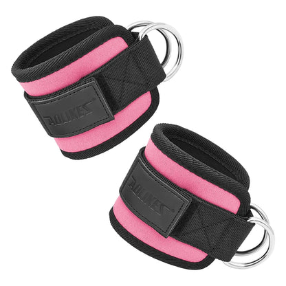 Cable Ankle Straps Double D-Ring Ankle Cuffs
