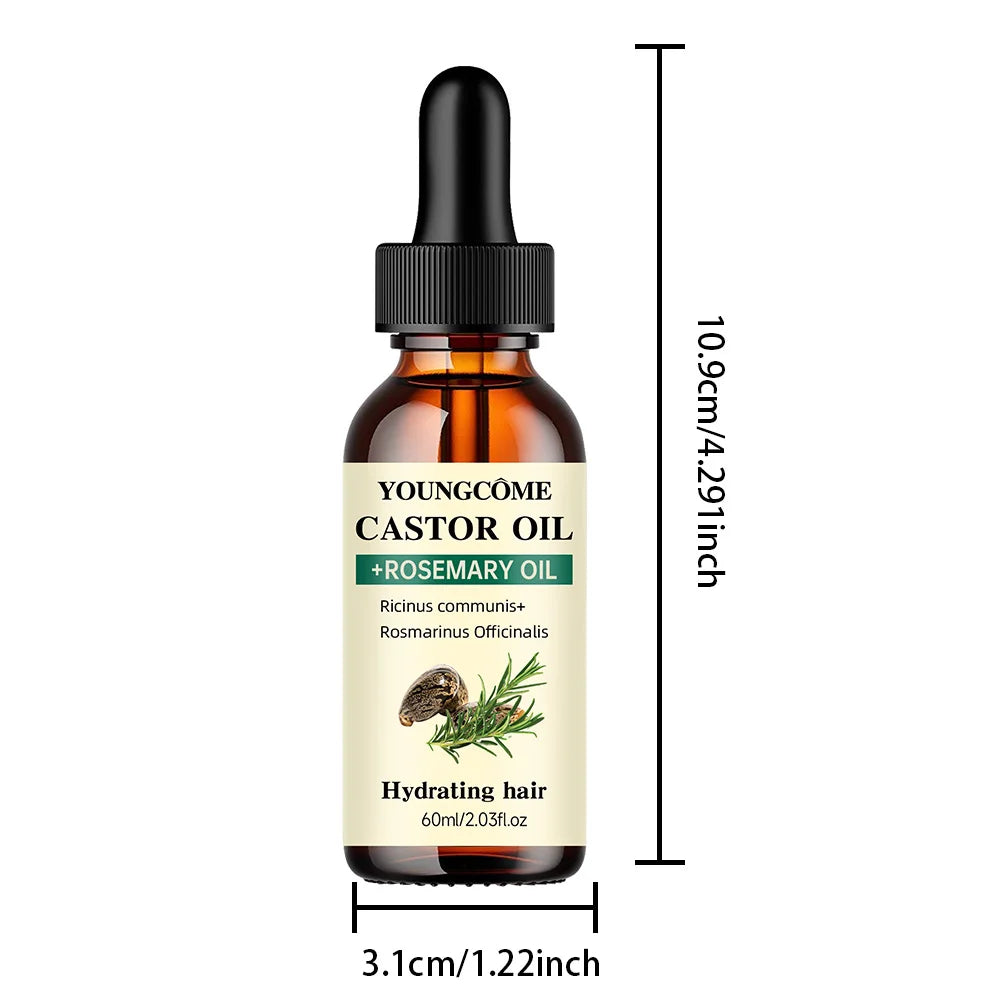 Mix Castor Oil and Rosemary Oil for Hair Growth
