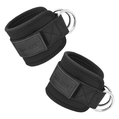 Cable Ankle Straps Double D-Ring Ankle Cuffs