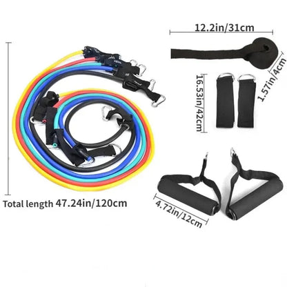 11pcs/Set Pull Rope, Resistance Bands, Portable Fitness