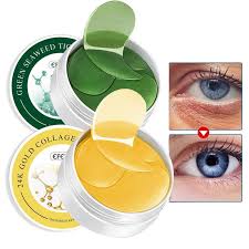 60pcs/box Seaweed Gold Collagen Eye Mask Anti Dark Circles Patches