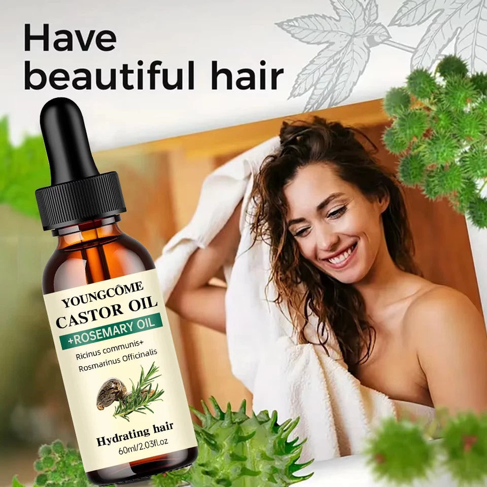 Mix Castor Oil and Rosemary Oil for Hair Growth